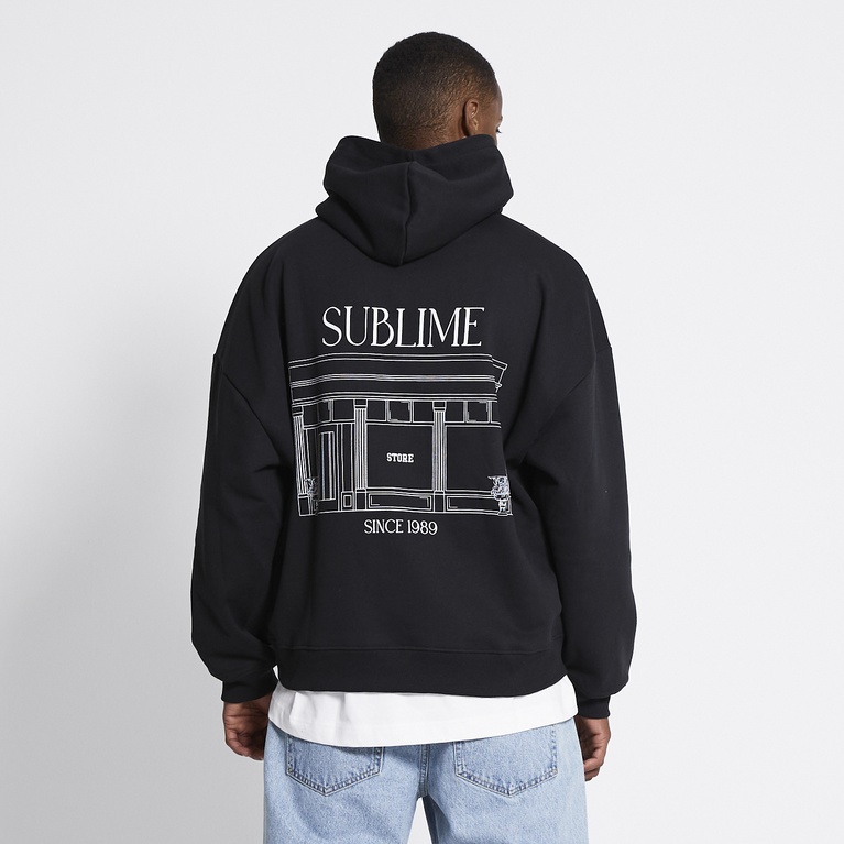 Printed hoodie "Over" Black 4